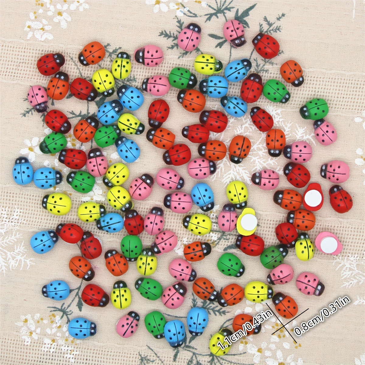 100 handmade ladybug and bee decoration accessories