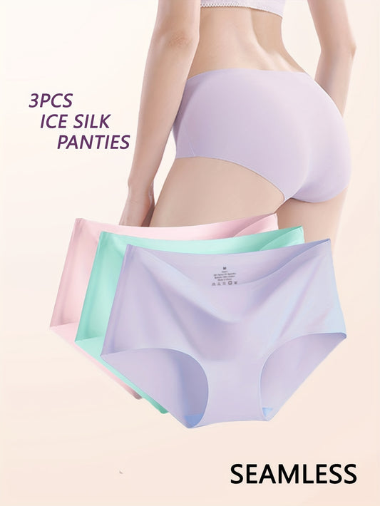 3 Seamless Brief Packs with Mid-Rise Waist