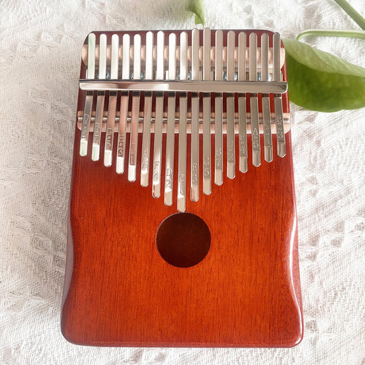 17 & 21 key Kalimba Thumb Piano with iron tines, easy to learn, portable with bag. Great music gift for beginners and professionals. Perfect for birthdays and holidays. Bonus accessories