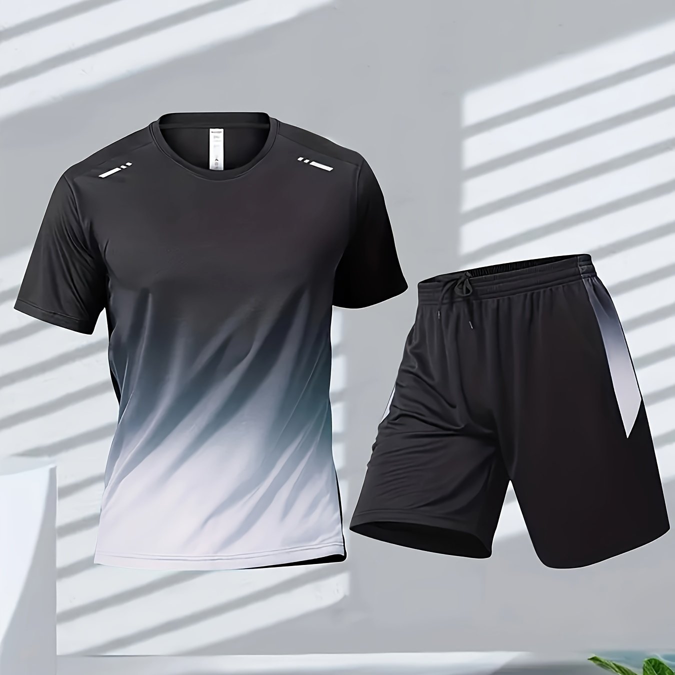 Breathable running and fitness sportswear for men, including quick-dry short-sleeve shirt, basketball gear, and summer tank top.