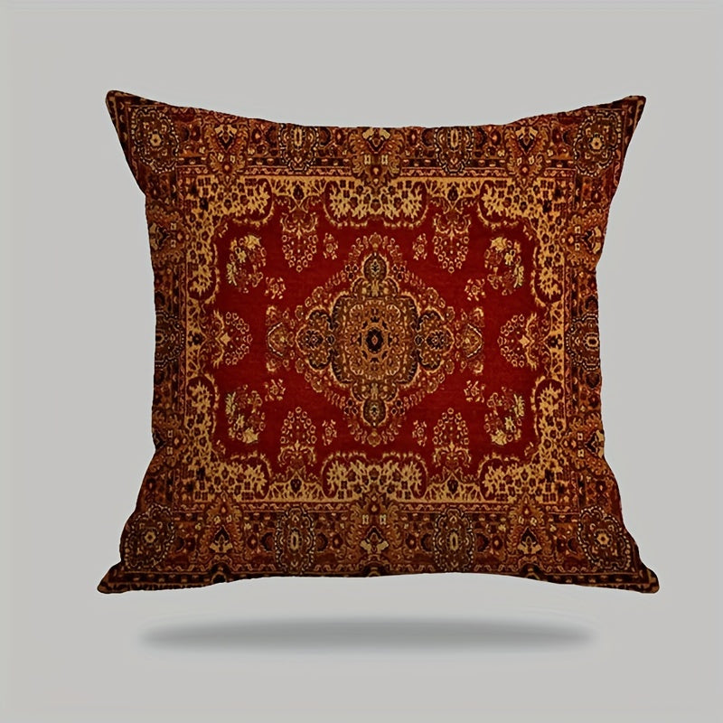 MEMNUN Bohemian Throw Pillow Cover 1pc, Double-Sided Decorative Cushion Case with Zipper Closure, Polyester, Machine Washable, 44.96x44.96 cm - No Insert