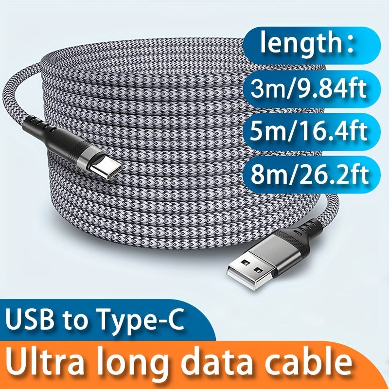 66W 6A Quick Charge USB-C Cable for Xiaomi, OPPO, Kindle, and Driving Recorders. Male to male, fabric flat cable with matte finish. Supports USB charging, data sync, and 50-80W power.