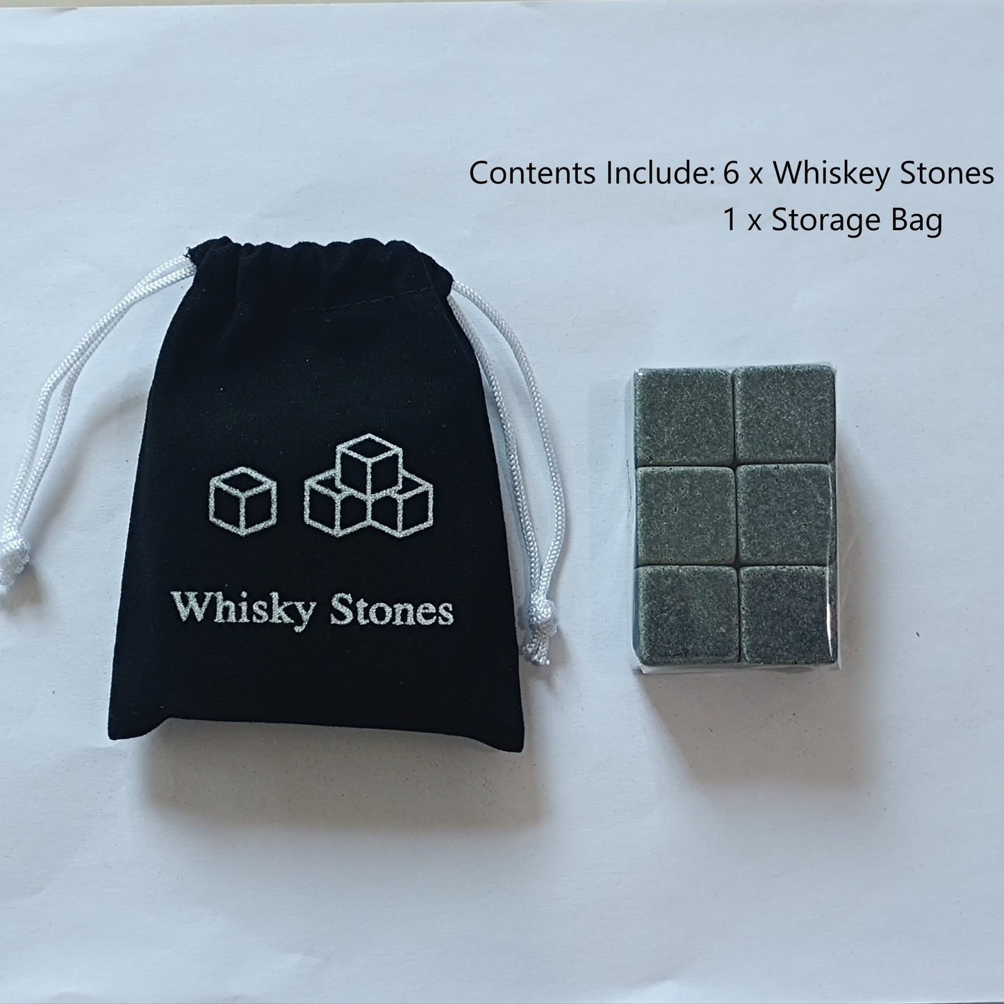 Reusable Whiskey Ice Stone Set, ideal for those who enjoy whiskey, makes a great gift for men, fathers, husbands, and friends celebrating their birthdays.