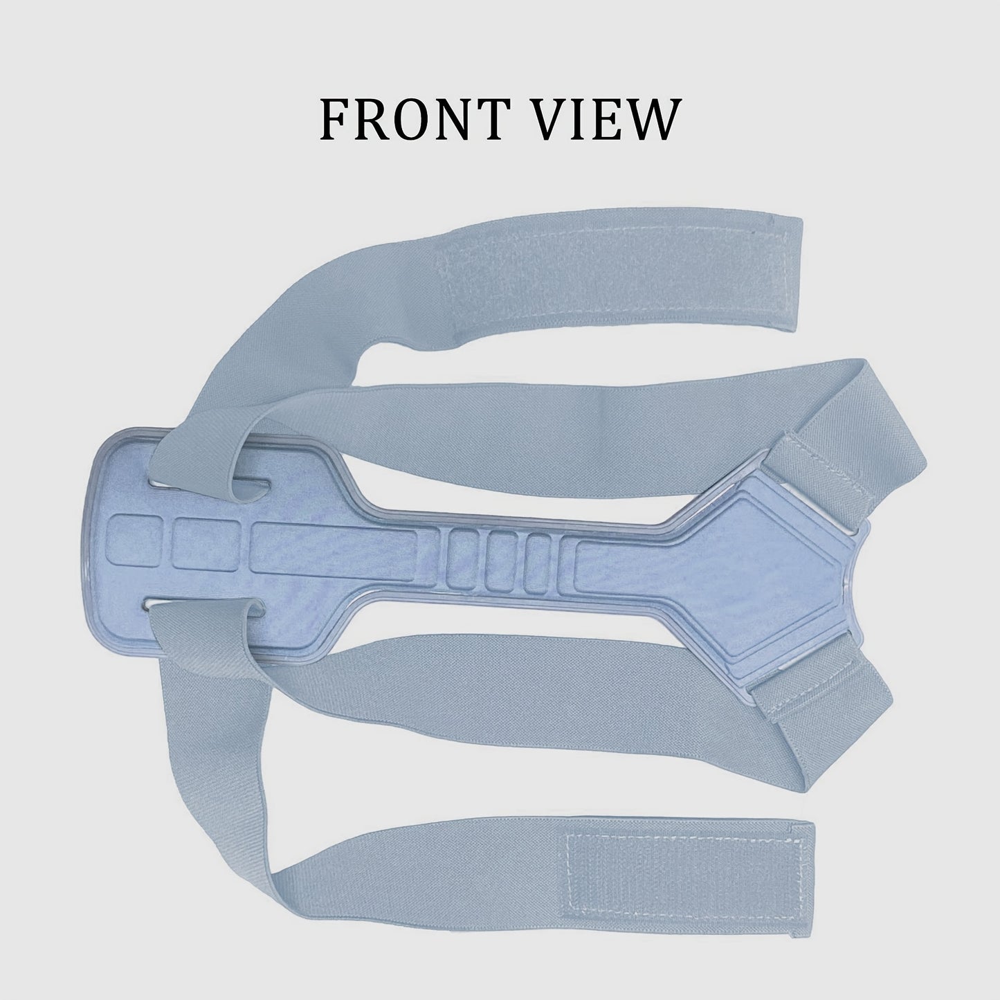 Adults' invisible kyphosis corrector in blue with adjustable strap and breathable mesh for hunchback relief and ergonomic back support, ideal for daily wear.