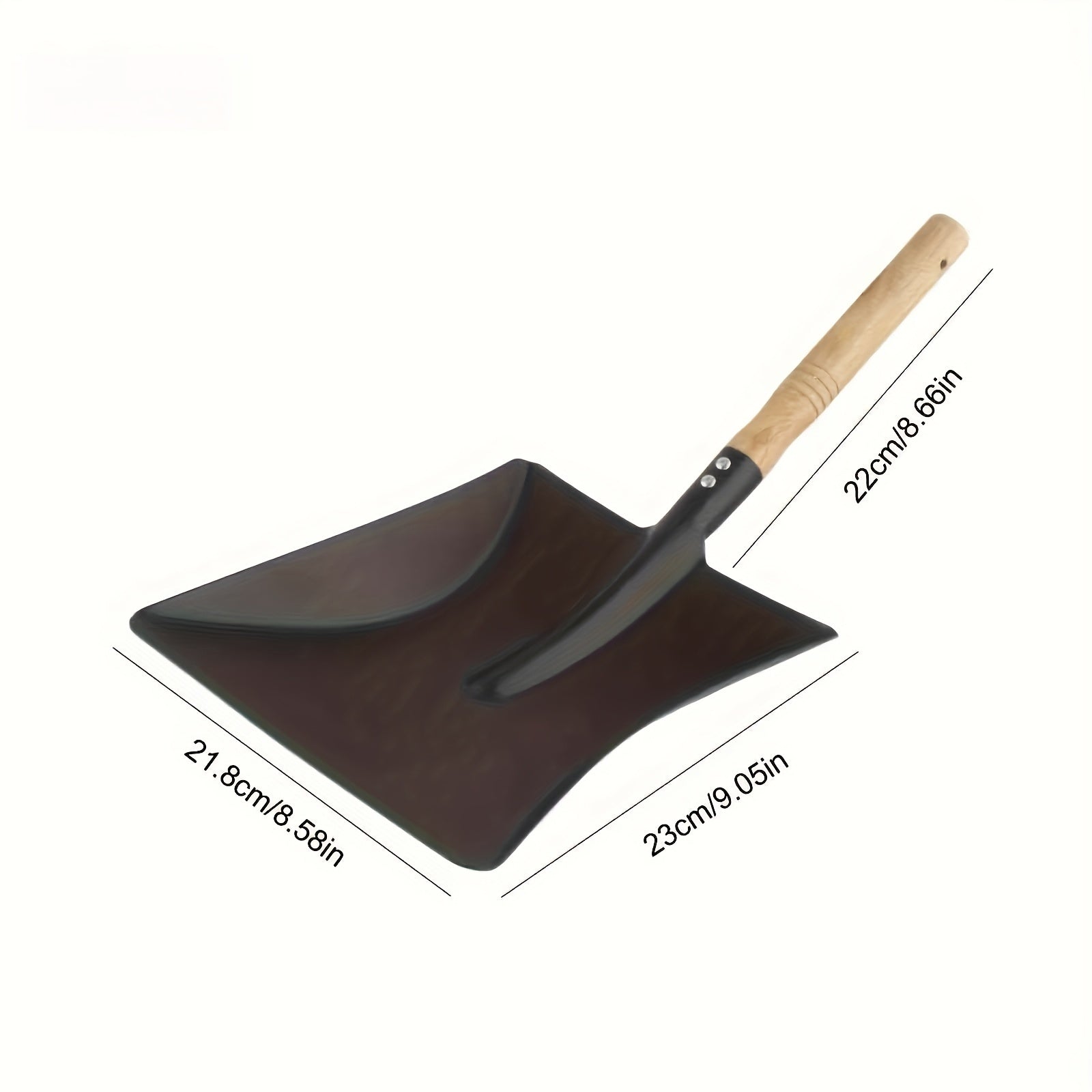 Multi-functional Fireplace Shovel with Wooden Handle - Suitable for both Indoor and Outdoor Settings, Great for Heating, Cooling, and Air Cleansingpurposes