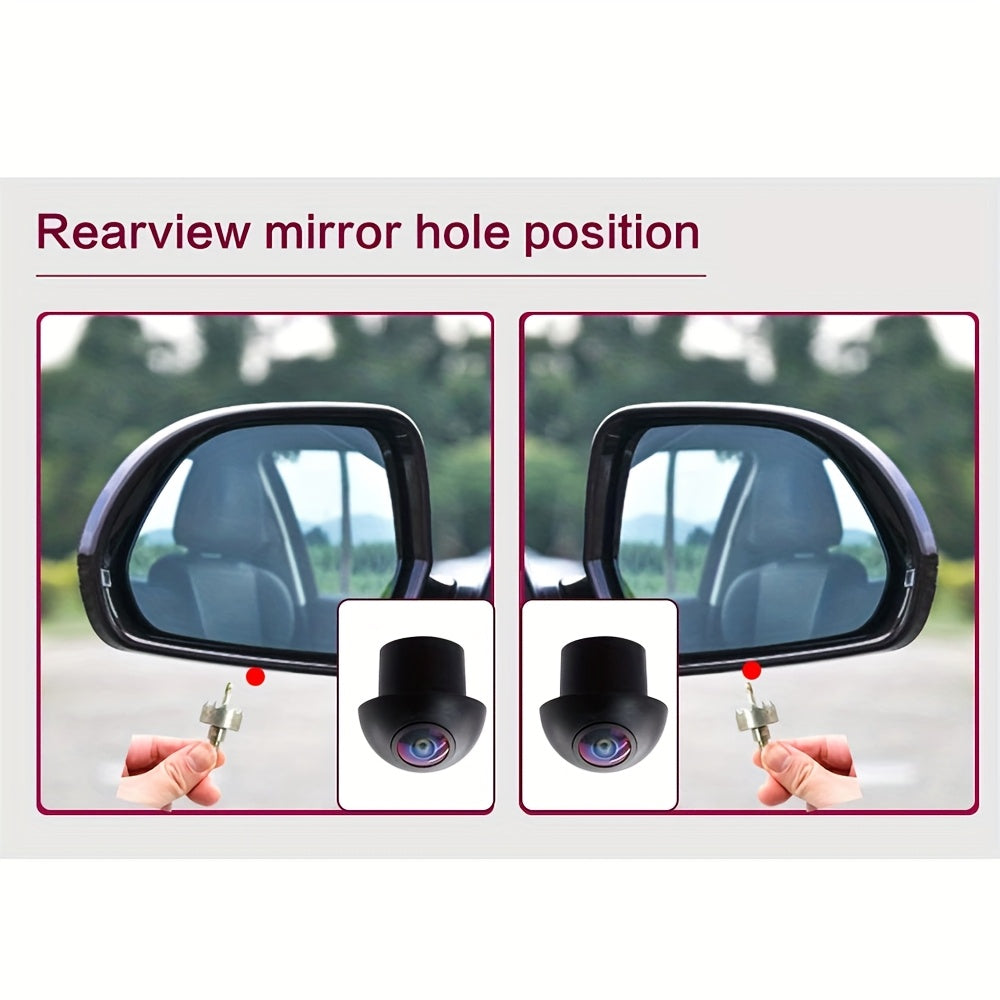 360° surround bird view car camera with panoramic left, right, front, and rear 4-way cameras for car Android player. AHD1080P/720P HD night vision camera.