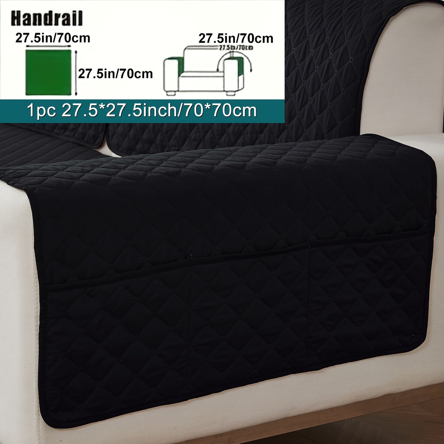 Anti-slip sofa cushion protective pad suitable for all types of sofas, machine washable.