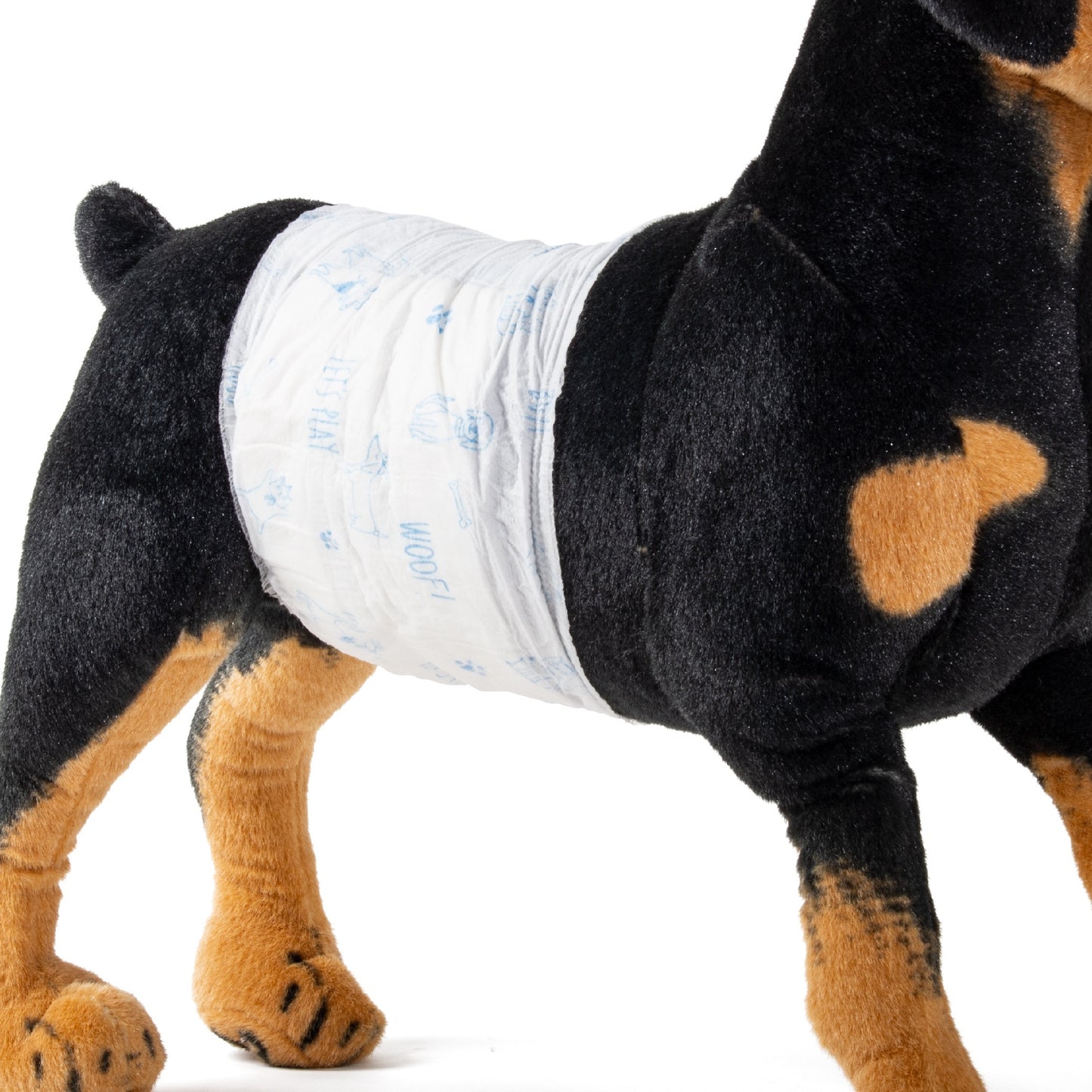 Highly absorbent disposable dog diapers designed for puppies, elderly dogs, incontinence, post-surgery recovery, and reusable options available.