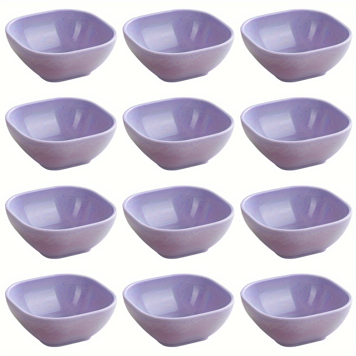 8 to 12 square sauce bowls for Korean, Chinese, and Middle Eastern styles.