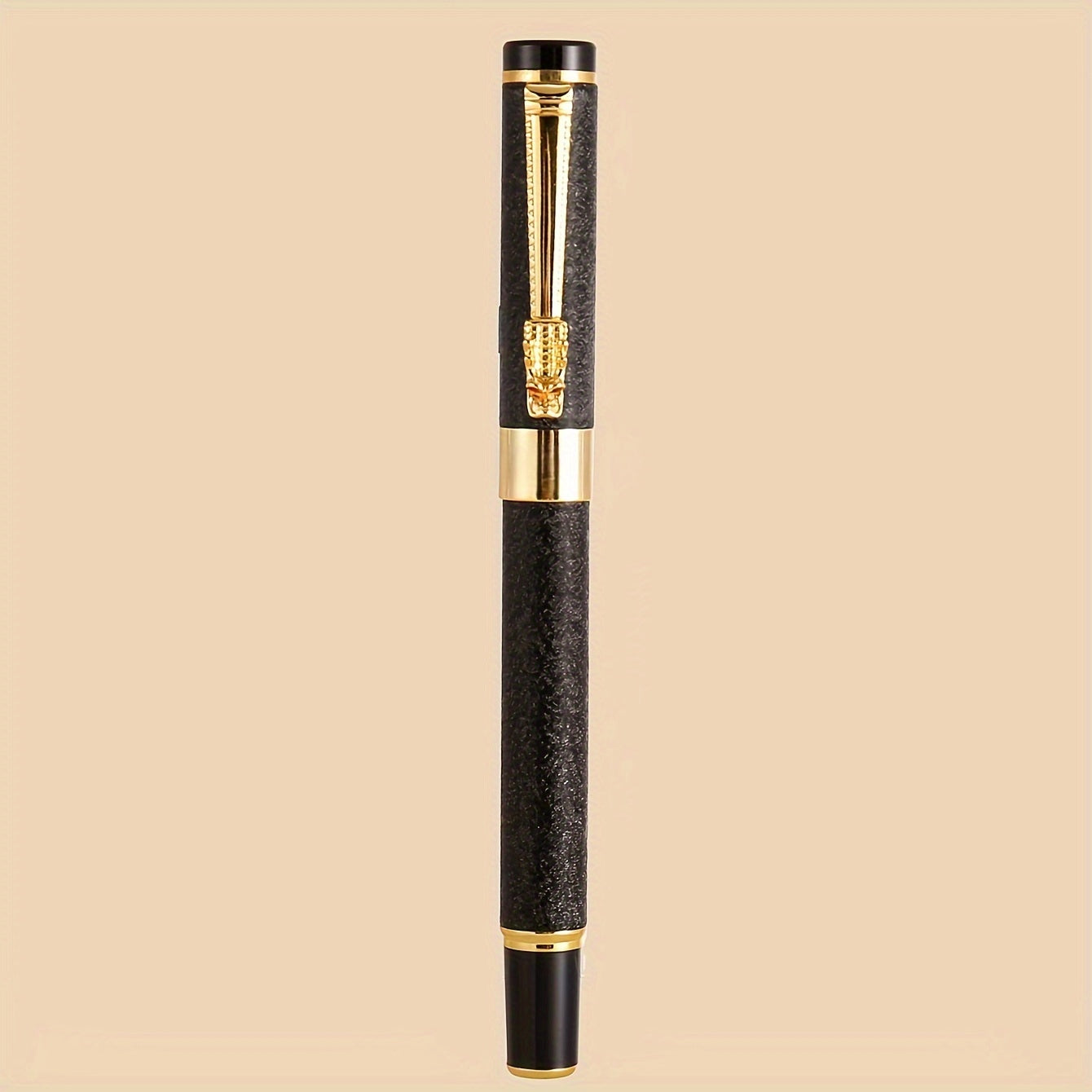 Luxury matte metal fountain pen with 0.5mm iridium nib for smooth writing, ideal for office use and daily writing.