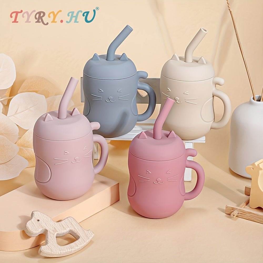 Get your hands on the adorable TYRY.HU Cute Kawaii Cat Learning Cup - designed to make feeding time fun and easy for your baby! This leak-proof, BPA-free cup comes with a cute stopper and straw, making it perfect for baby's first feedings.