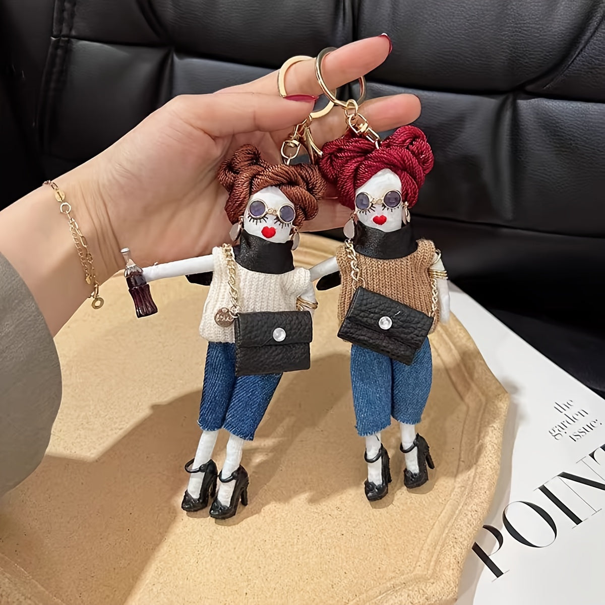 Fashion Doll Keychain Cute Cloth Key Chain Ring Bag Backpack Charm Car Key Pendant - a perfect gift for women for daily use.