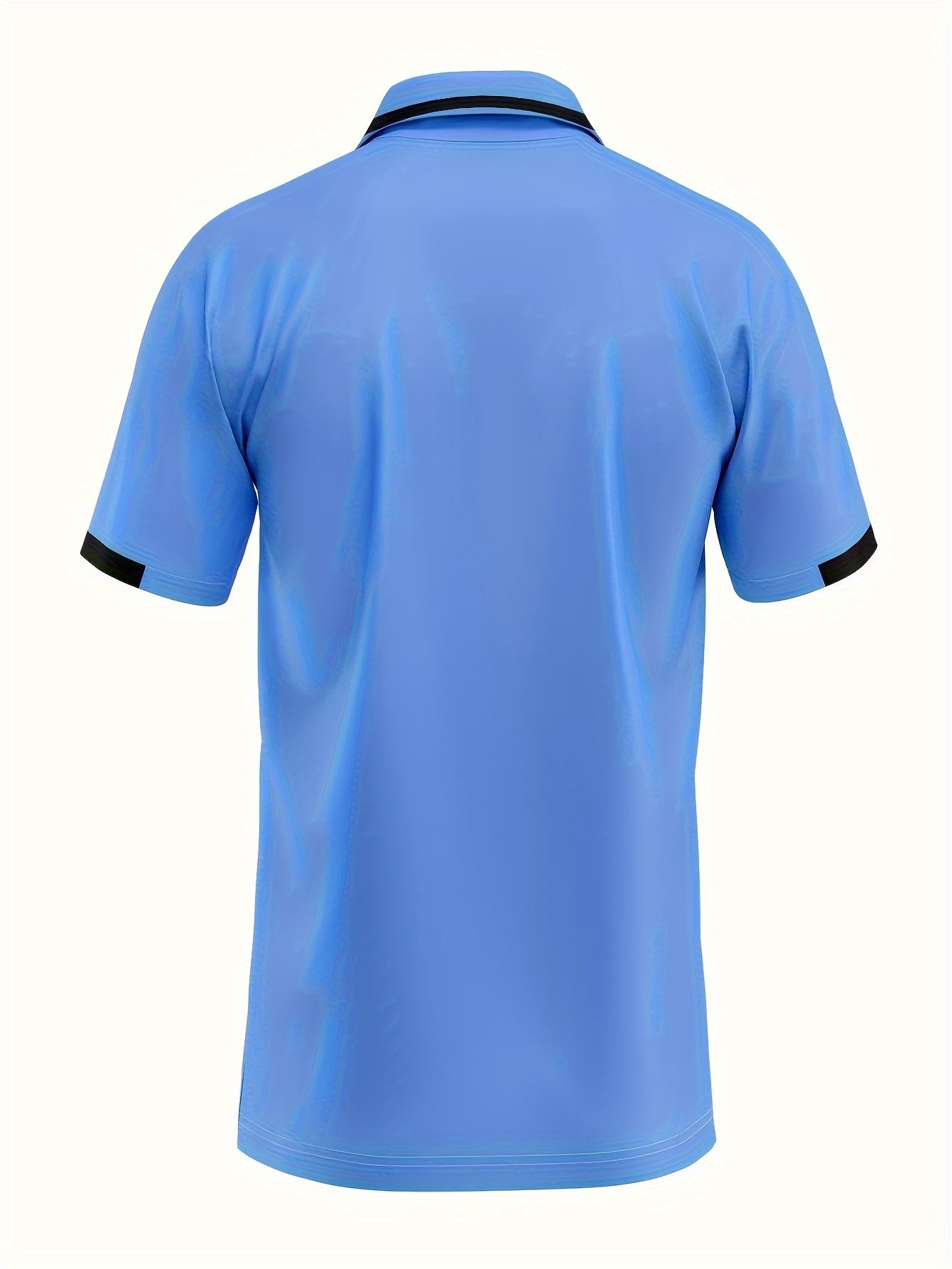 Men's summer fashion shirt with short sleeves, button detail, solid color, icon print, and breathable polyester fabric.