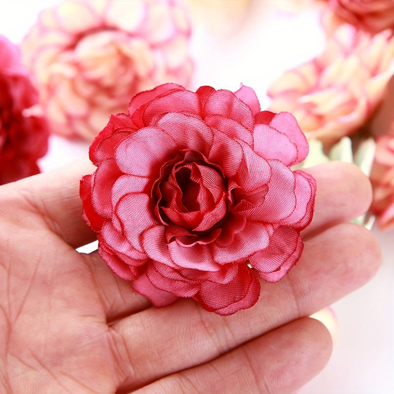 10/20pcs Multi-layer Rose Head Flower - Artificial DIY Wreath Material for Weddings and Home Decor