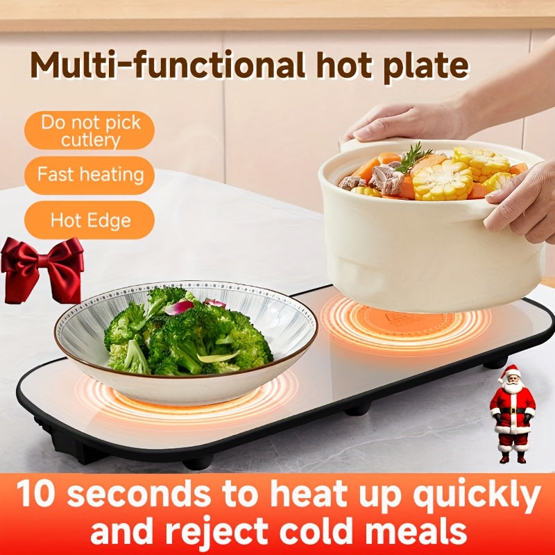 Enjoy warm meals on the go with the OSREE Portable Electric Food Warmer. This fast-heating tray features thermostatic control and durable tempered glass, making it perfect for parties and travel. Compatible with EU 220V power supply.