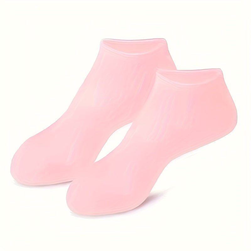 Silicone moisturizing foot socks for cracked feet with massage and moisturizing gel, ideal as a Mother's Day gift.