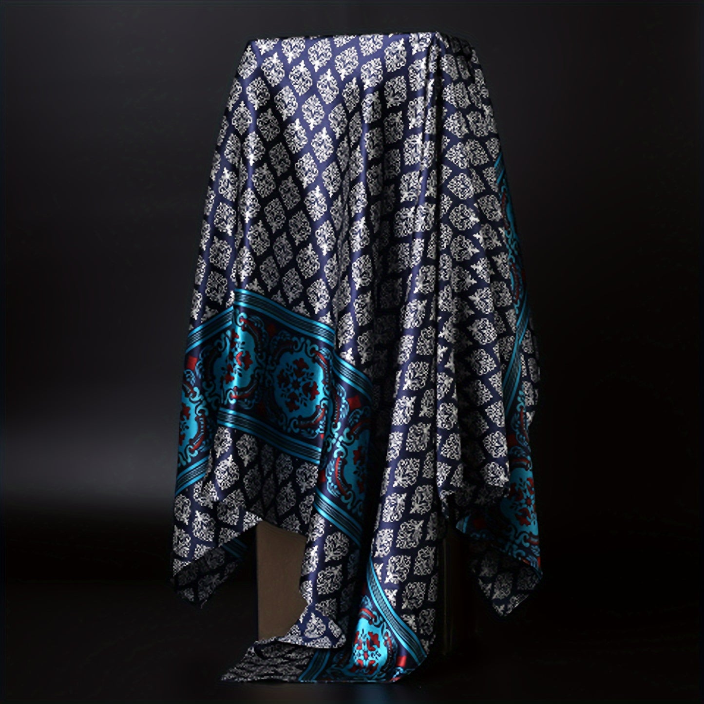 Stylish 89.92cm square scarf for women with trendy prints, ideal for travel and everyday fashion.