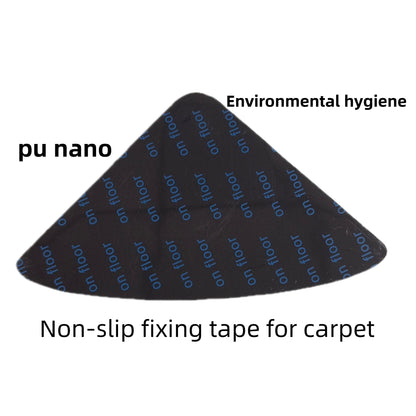 Set of 4 Triangular Arc-shaped Black Non-slip Stickers, Eco-friendly Carpet Grippers for Your Home, Washable and Reusable, Perfect for Home Decorating