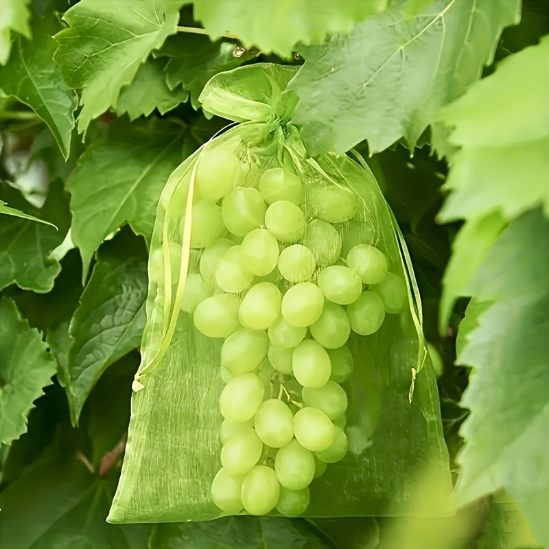 100 Garden Netting Bags: Lightweight, Breathable Protection for Fruits from Birds and Insects