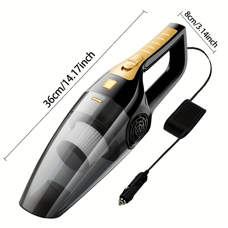 Portable car vacuum cleaner with strong suction power for effective dust removal.