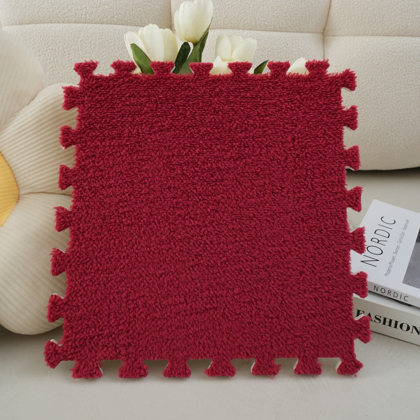 Spliced Carpet for Home Decor: Ideal for Bedrooms, Living Rooms, Balconies, and More! This Washable and Dirt Resistant Mat is Perfect for Large Areas, Entrances, Bay Windows, and Bedside Use.