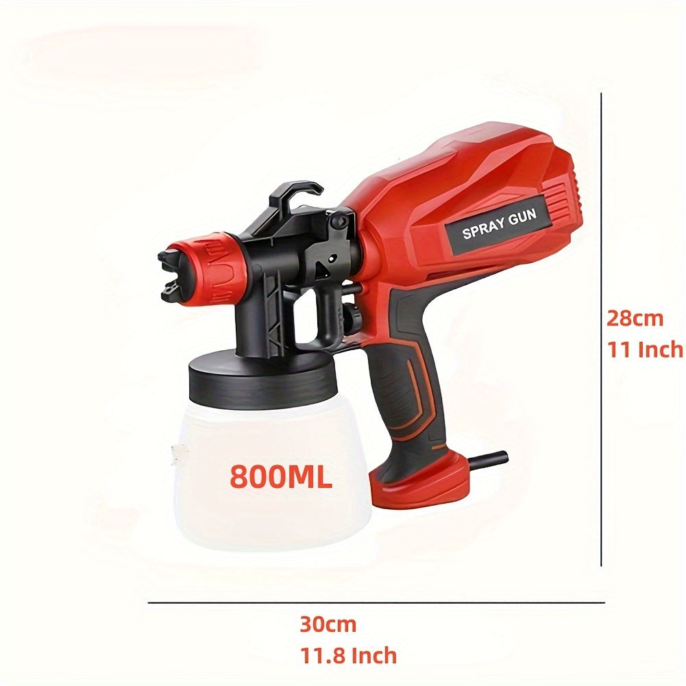 High Power Pneumatic Spray Gun for Electric Latex Paint Spraying & Cleaning, European Standard Plug, Silicone Carbide Grit