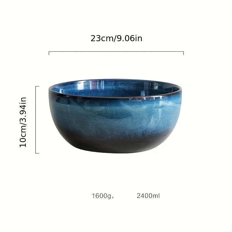 Large Ceramic Bowl from KINGLANG - Ideal for Soup, Salad, Ramen & More - Sturdy Tableware for Kitchen & Restaurant Use