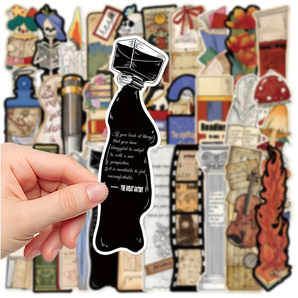 30 vintage reading-themed bookmarks by GUTBD - perfect gift for book lovers.