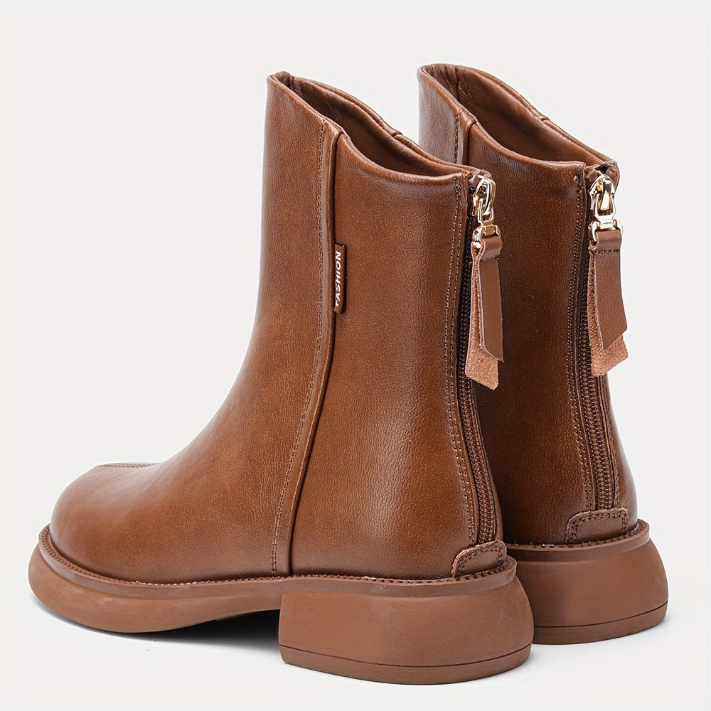 3429 New Autumn and Winter Women's Single Boots with Thick Sole, Straight Cylindrical Design