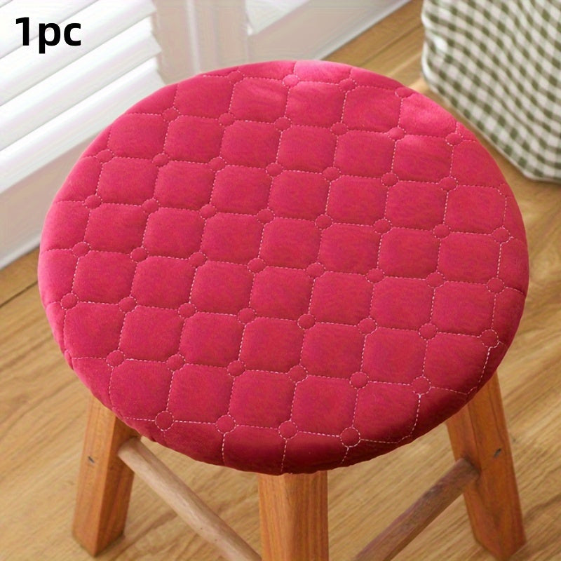 Modern quilted chair cushion with drawstring closure, hand washable, designed for all seasons comfort, suitable for home, bedroom, living room, dorm.