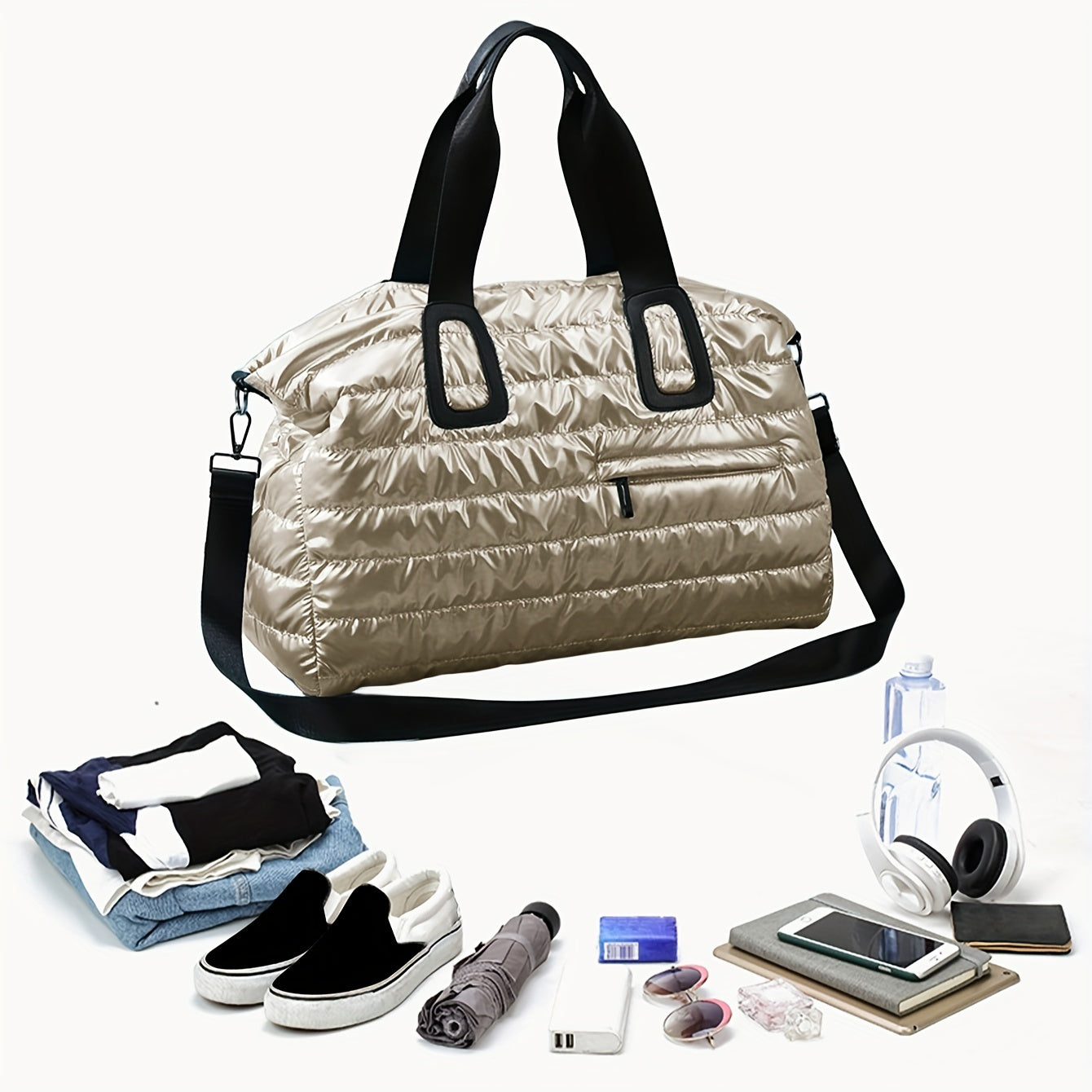 Stylish waterproof shoulder bag with large capacity, small internal storage bag, lightweight for commuting, ideal gift for festivals or girlfriend.