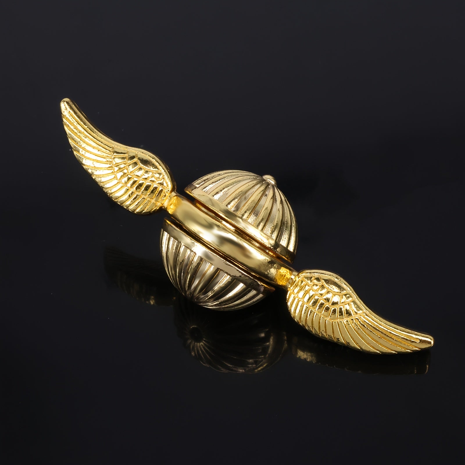 XHZAVY Golden Alloy Hand Spinner with Magical Wing Design for Relaxation and Focus Enhancement.