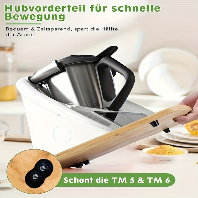 Upgrade your Thermomix TM6/TM5 with the MOBETBAN Premium Wooden Sliding Plate. This smooth glide food processor accessory is perfect for outdoor cooking enthusiasts. Choose the durable acrylic option for extra longevity.