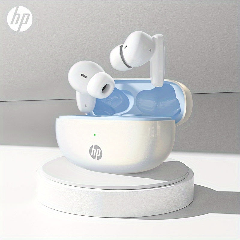 HP Wireless Earbuds with Deep Bass Sound, Lightweight BT Earphones with Mic for Calling, Premium Sound Connection, Charging Case.