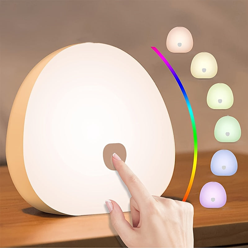 1 piece RGB Sleep White Noise Night Light with Soothing Sound, Touchable Rechargeable LED Night Light, 2 Timers, Color Changing, USB Port for Relaxing Sleep and Better Rest.