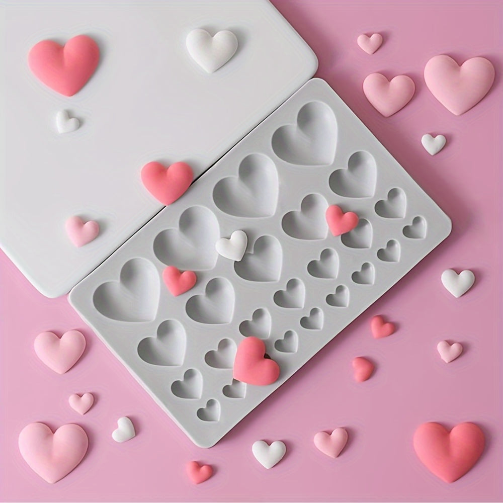 Valentine's Day themed resin silicone mold for handmade soap and aromatherapy.