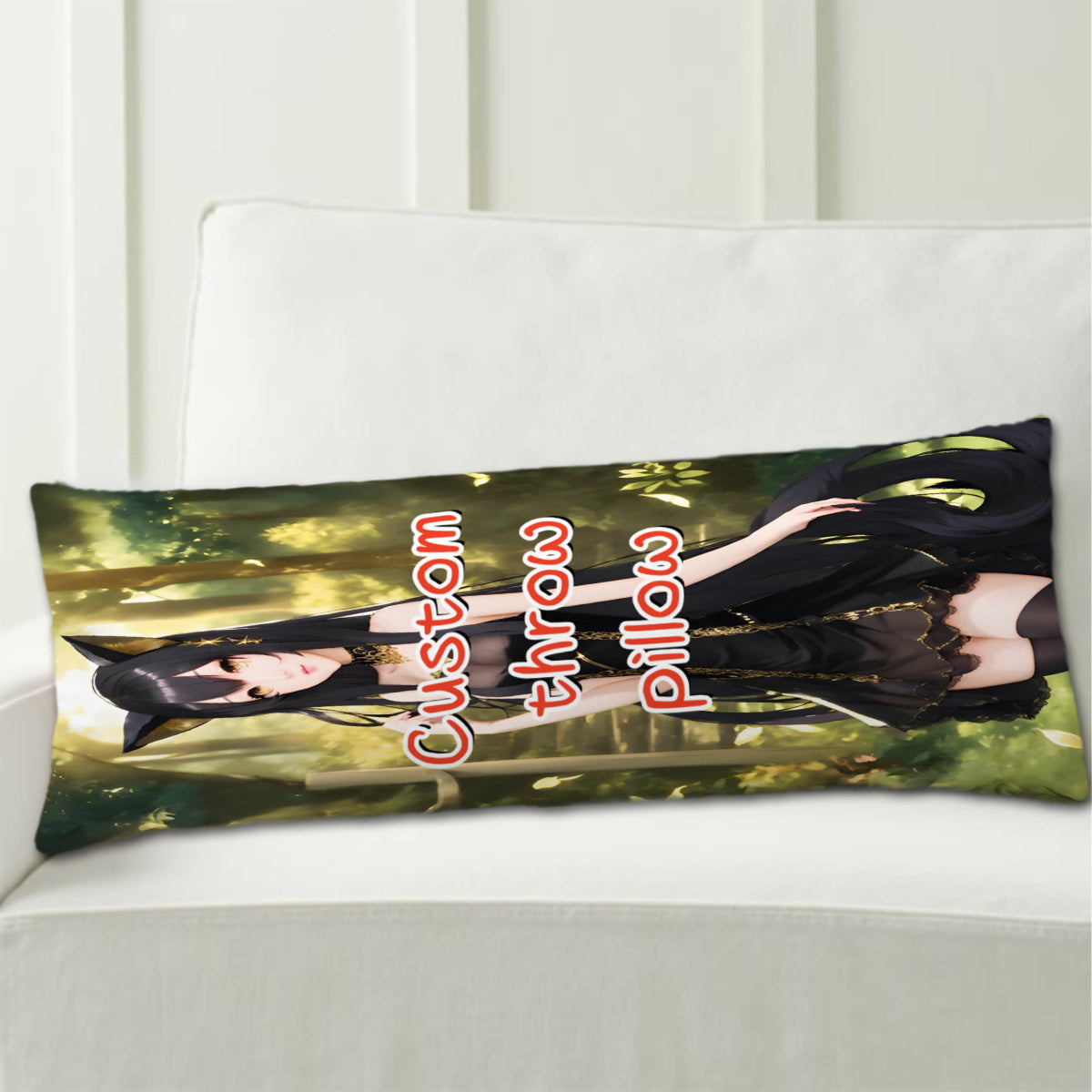 Get ready for the holidays with this Anime Custom Body Pillow Cover! Featuring a double-sided print with Halloween/Thanksgiving/Christmas/New Year themes, this Dakimakura Case is made from plush short velvet fabric. Personalize it with your own photo on