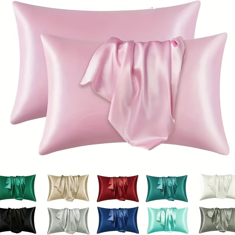 Indulge in Luxury with a Single Luxury Satin Pillowcase - Smooth, Comfortable & Gentle on Skin, Available in Solid Colors with Envelope Closure, Easy to Clean in the Washing Machine - Ideal for Home Bedding