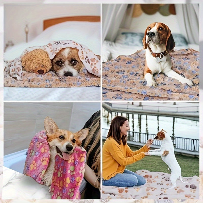 3-Pack Pet blankets made from soft, stain-resistant polyester. Machine washable and suitable for all dog sizes.