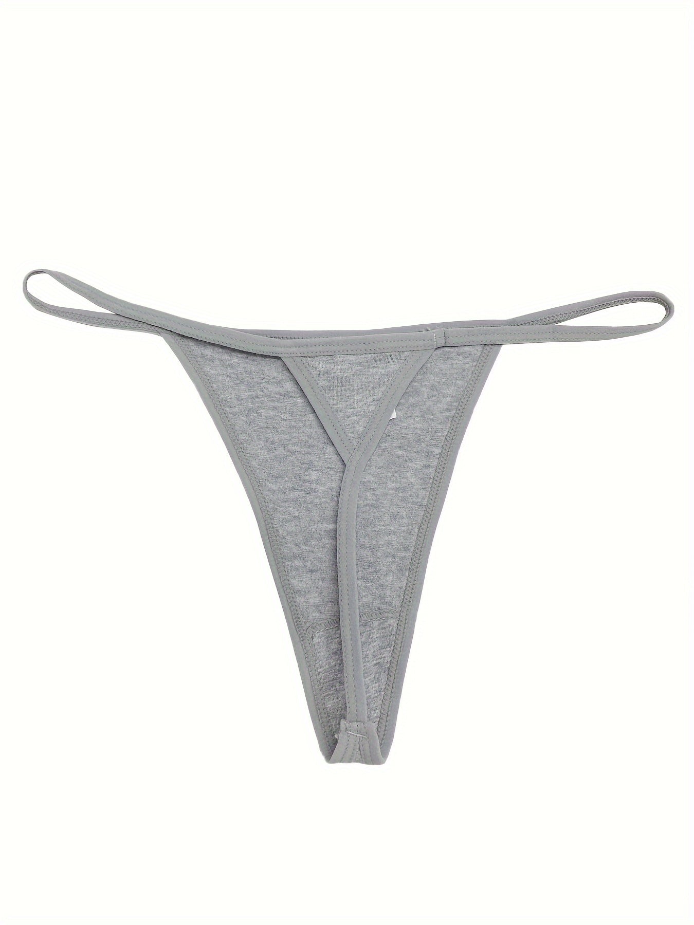 Plus size women's white thong panties with soft stretch fabric and "SANQIU" waistband.