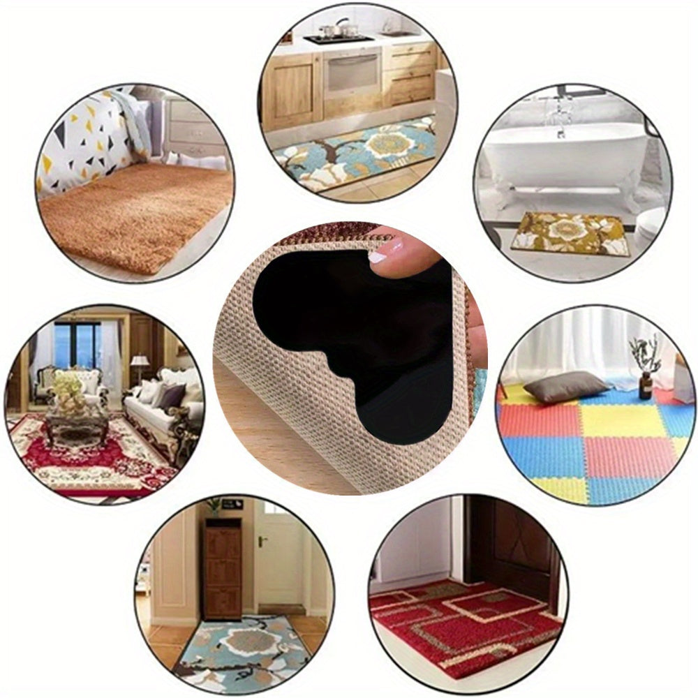 Non-Slip Carpet Grippers Sticker Set - Available in 4, 8, 16, or 32 pieces - Ideal for Living Room, Dining Area, and Bathroom Floors - Helps Prevent Slipping on Tiles and Wood Surfaces.