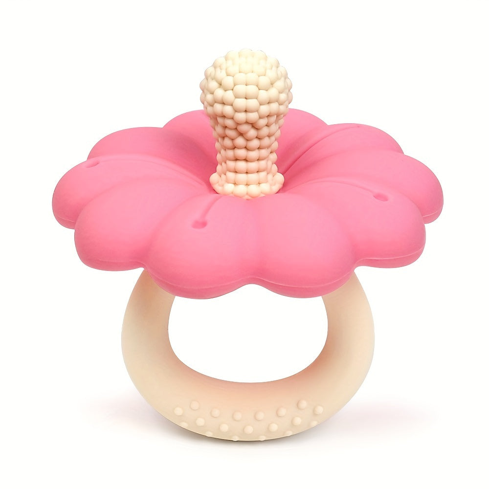 Easy for Babies to Hold Flower-Shaped Teething Toy Pacifiers, Perfect for Soothing Infant Teething