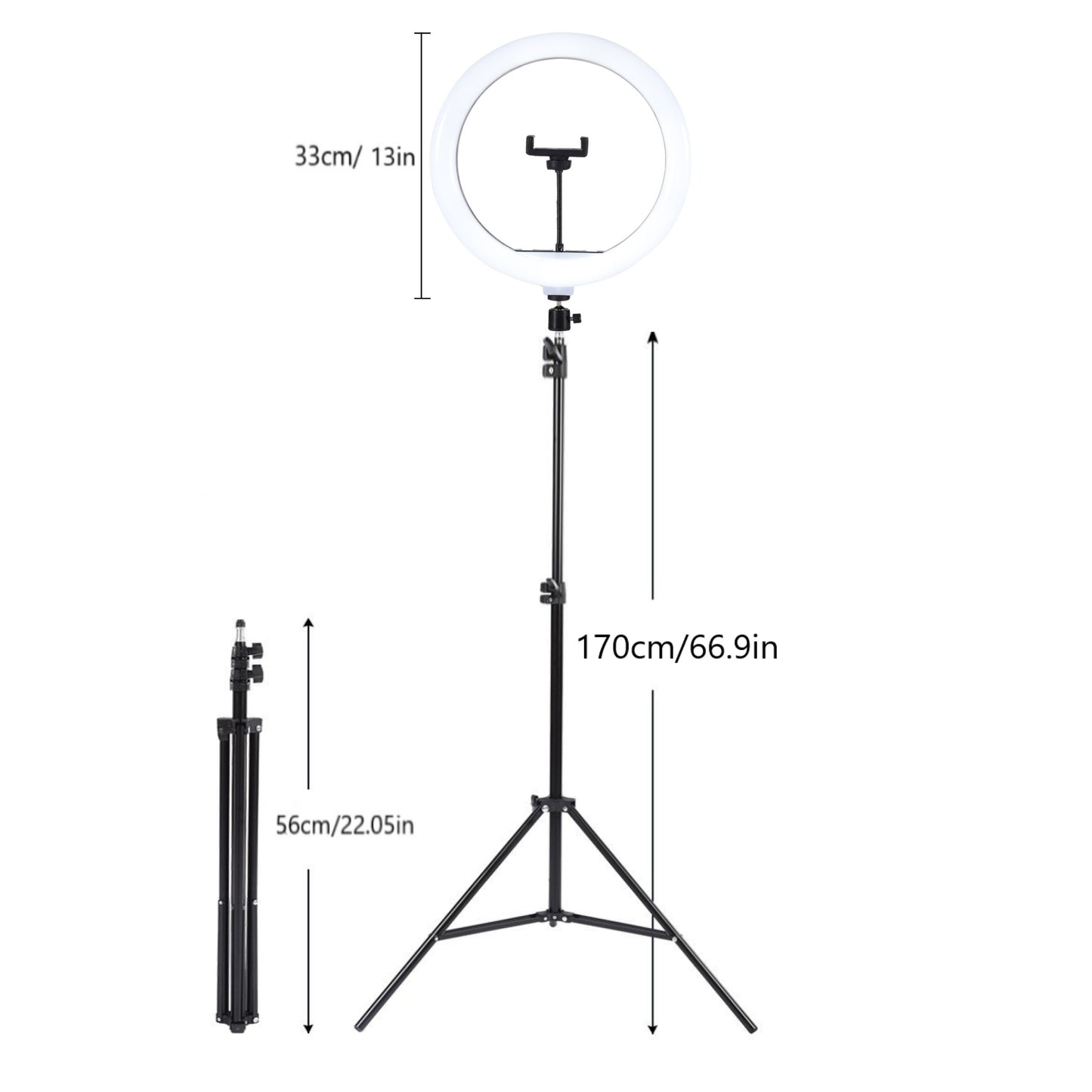 1.7m Floor Stand with 13" Fill Light