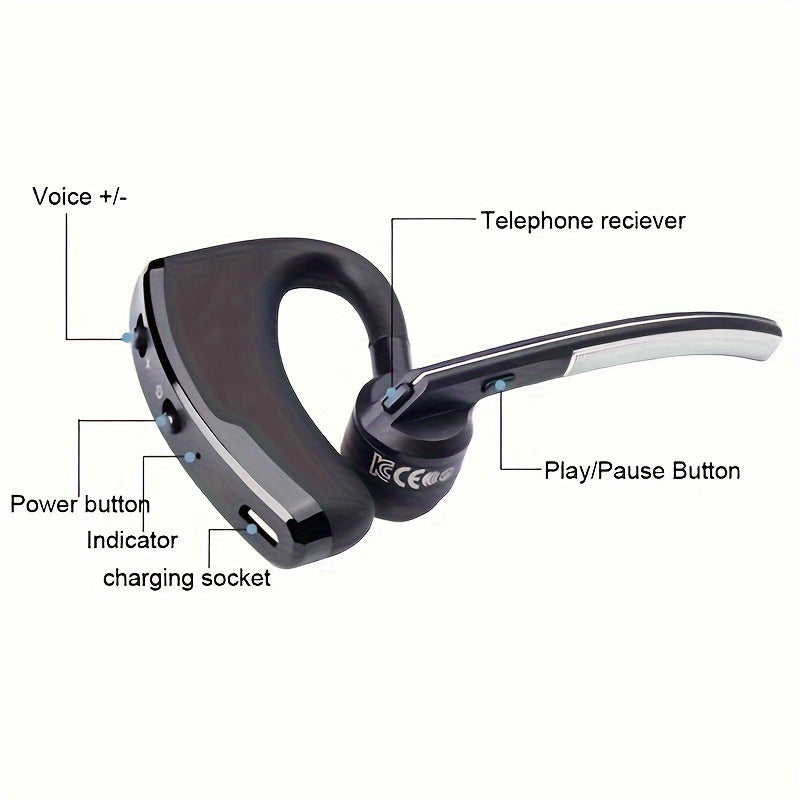 Business wireless earbuds made for in-ear stereo sound and extended battery life.