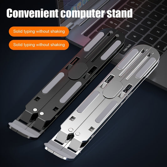 Aluminum laptop stand with adjustable cooling for desktops