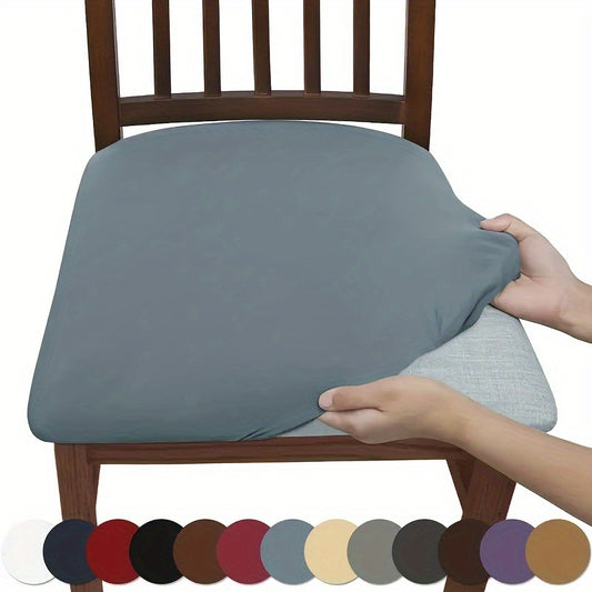 Quarter solid color matte elastic chair covers, soft and comfortable, dust and dirt resistant, ideal for protecting chairs in the living room and home decor.