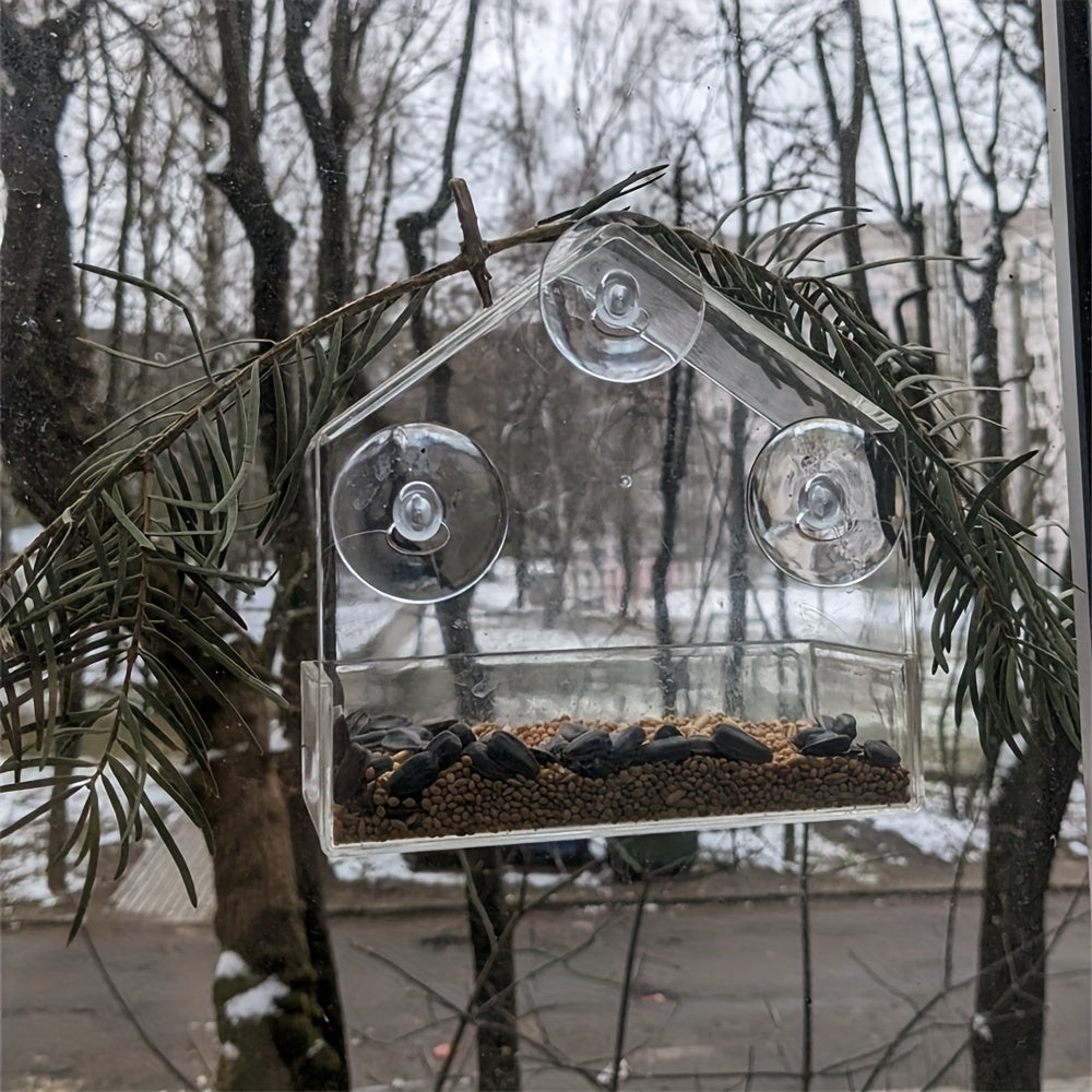 Use this Acrylic Window Bird Feeder to Bring Wild Birds to Your Home!