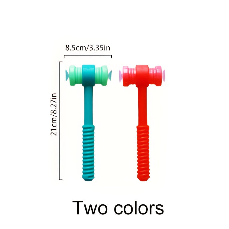 1pc dual-sided suction cup hammer for educational phonics word card tapping, classroom learning game, and interactive teaching prop for teachers.