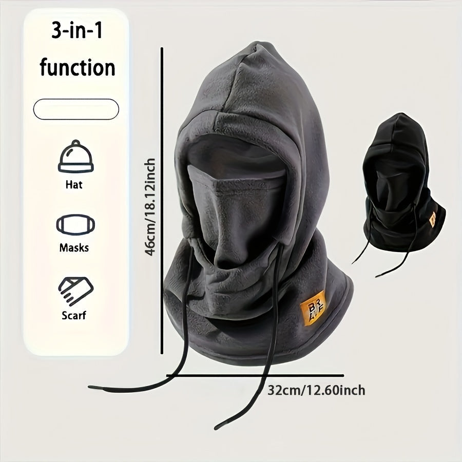 Stay protected and warm with Elementdefender's versatile winter balaclava. This windproof piece is perfect for a variety of outdoor activities such as skiing, cycling, and hiking. Made of breathable polyester, it ensures comfort and convenience no matter