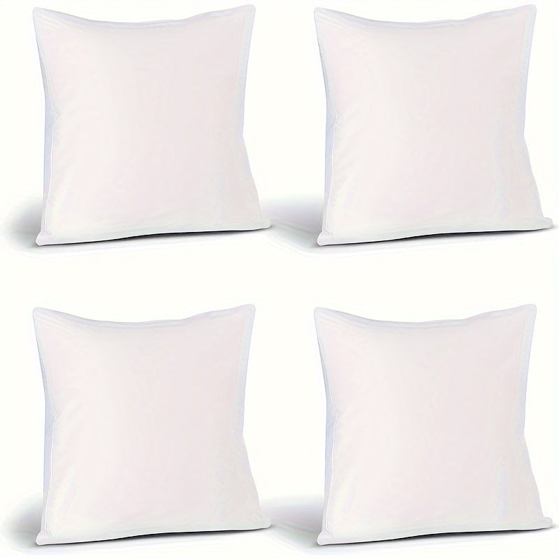 Set of 4 White Throw Pillow Inserts for Bedding, Sofa, and Couch - Decorative Stuffer Pillows for Living Room Home Decor, Perfect for Christmas